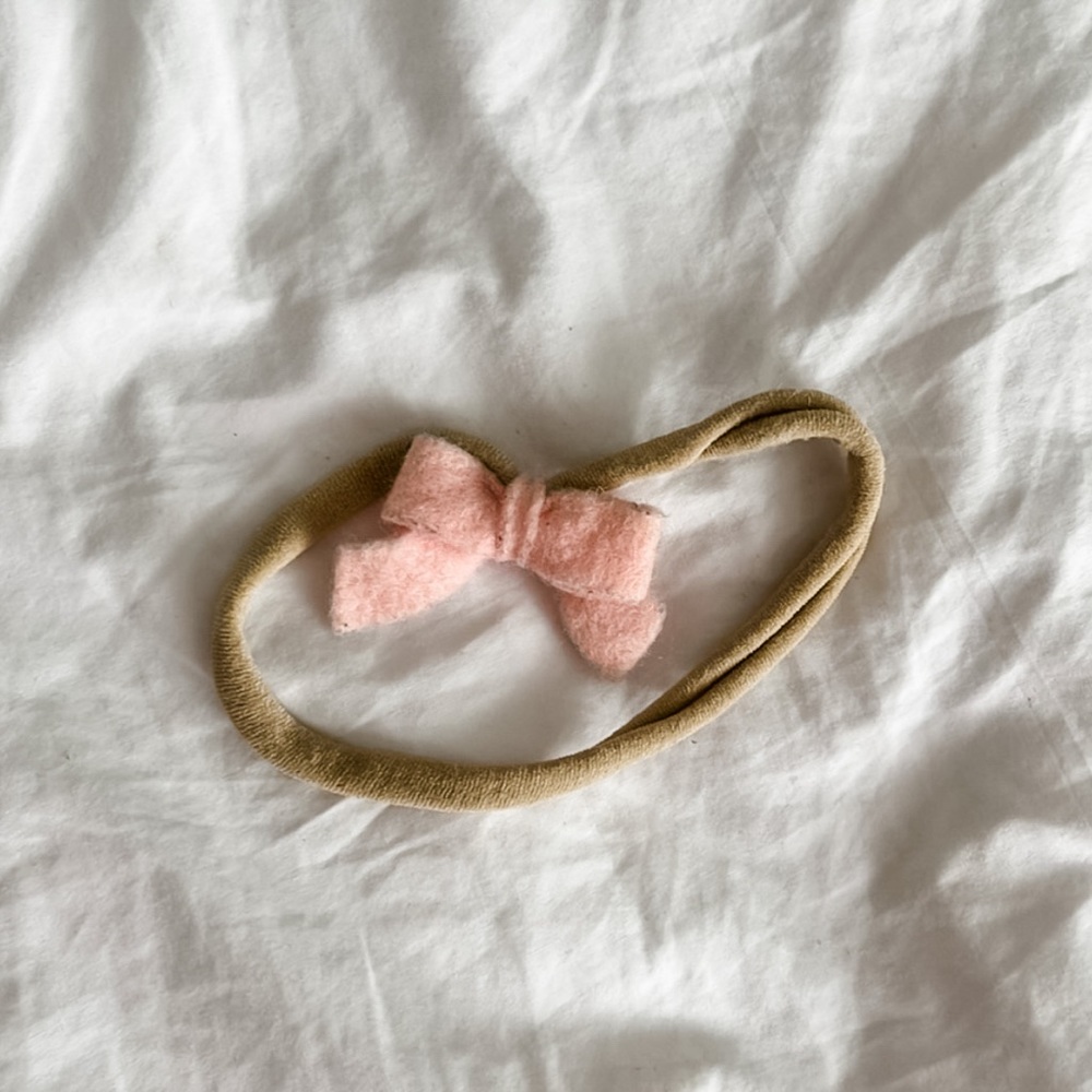 3/$20 Mini Felt Bow | Modern Piggy | Pink